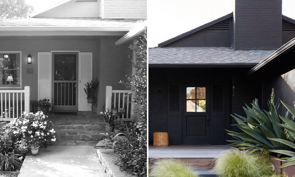 EYRC Kingsland Residence entryway before and after